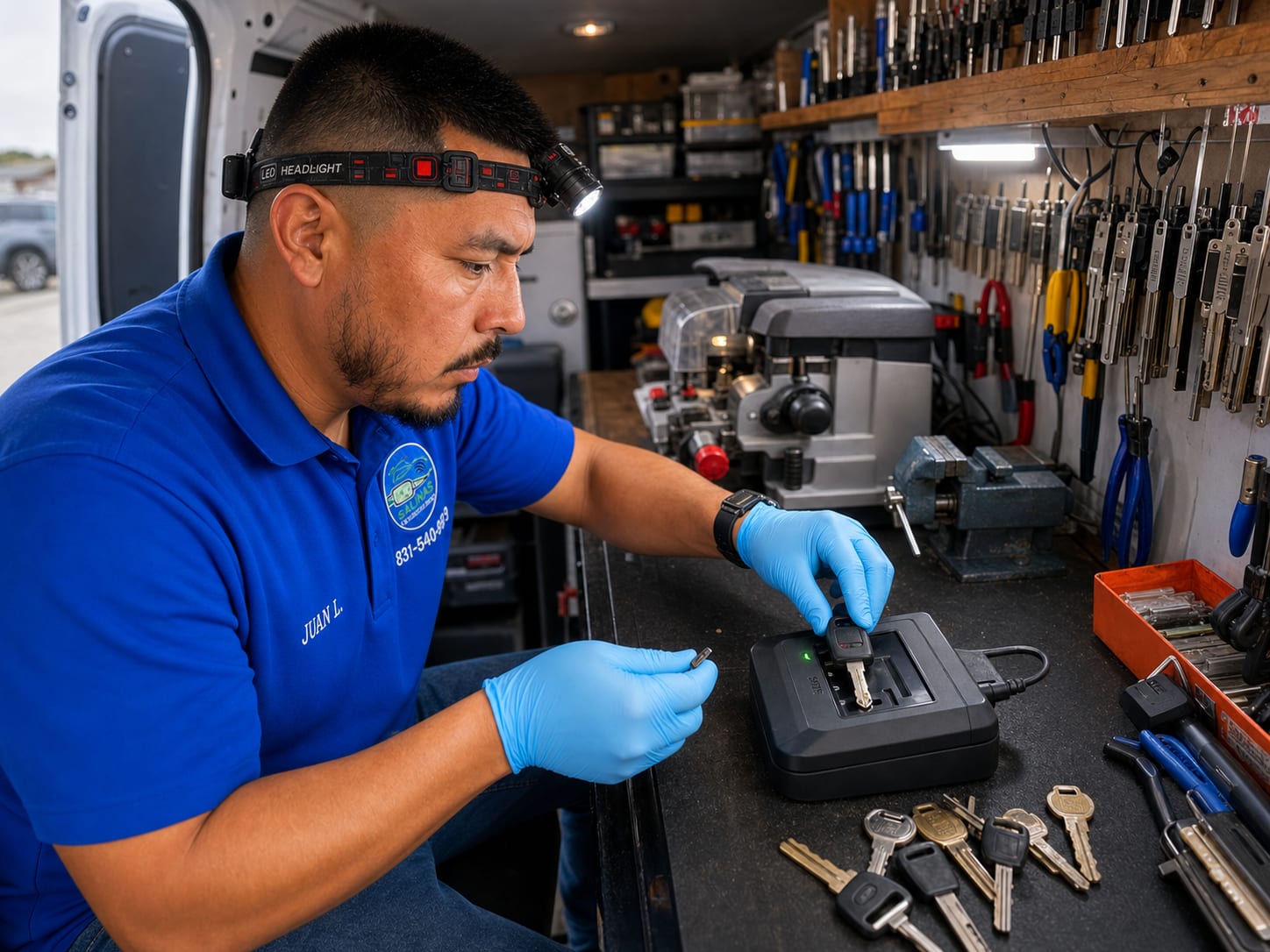 Transponder key programming — chip key cloning on the workshop bench